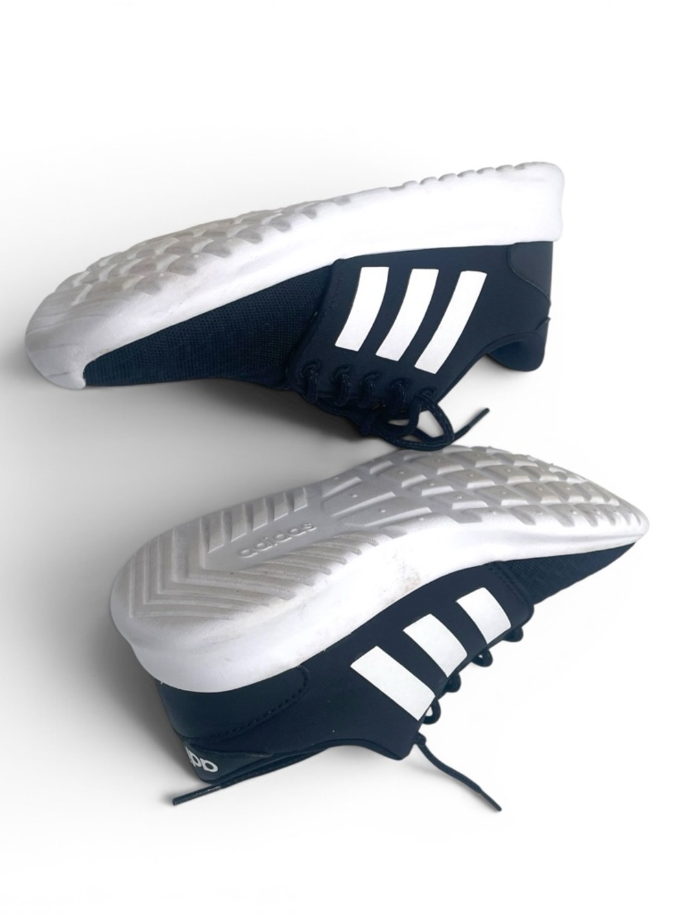 Adidas Cloudfoam Black White Sneakers Women Size 5 - Picture 7 of 8